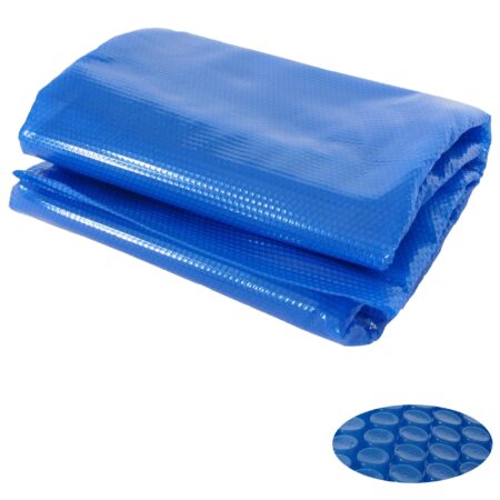 Solar Poolabdeckung oval blau 7,31x3,65 m 400 µm Wärmeplane