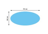 Solar Poolabdeckung oval blau 7,31x3,65 m 400 µm Wärmeplane