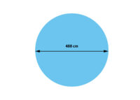 Solar Poolabdeckung rund blau 4,88 m 400 µm Wärmeschutz