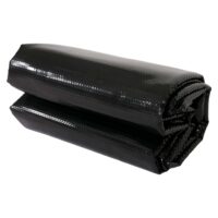 Schwarze Solar Poolabdeckung rechteckig 6x4 m 200 µm Wärmeplane