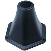 Solarleuchte mit drei Köpfen und integriertem Blumentopf aus Edelstahl, 60x55x189 cm.