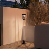 Solarleuchte LED wetterfest mit Automatik für aussen schwarz