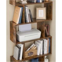 Songmics Bücherregal mit 6 Ebenen Vintage 70x24x190.5cm aus Holz