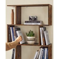 Songmics Bücherregal mit 6 Ebenen Vintage 70x24x190.5cm aus Holz