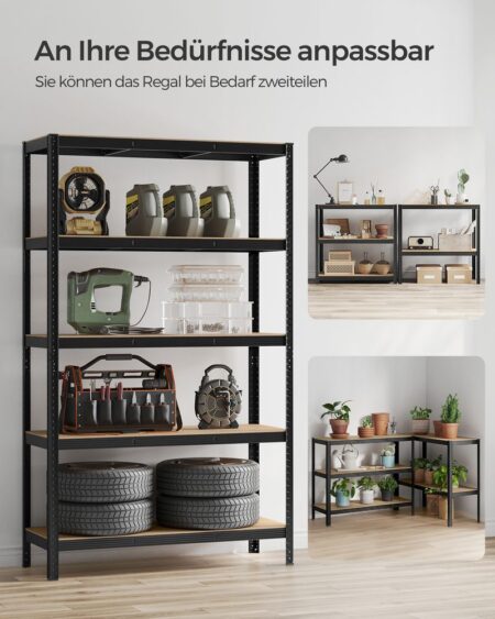 Songmics Steckregal Lagerregal 120x60x200cm