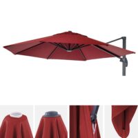 Sonnenschirm Bezug Ersatzbezug 8 Streben rund Ø3m Polyester bordeaux