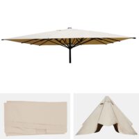Ersatzbezug Sonnenschirm Polyester Gastronomie 5x5m creme