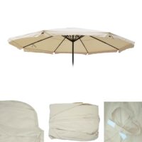 Ersatzbezug Sonnenschirm Volant Polyester Gastronomie 5m creme