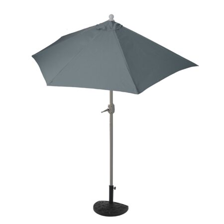 Sonnenschirm halbrund Balkonschirm UV50+ 300cm anthrazit mit Ständer