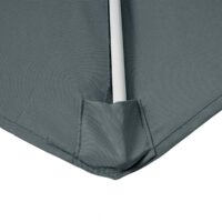 Sonnenschirm halbrund Balkonschirm UV50+ 300cm anthrazit ohne Ständer