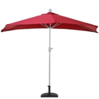 Sonnenschirm halbrund Balkonschirm UV50+ 300cm bordeaux mit Ständer