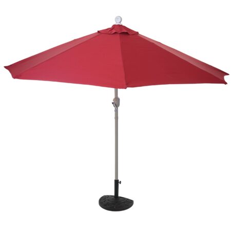 Sonnenschirm halbrund Balkonschirm UV50+ 300cm bordeaux mit Ständer