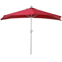 Sonnenschirm halbrund Balkonschirm UV50+ 300cm bordeaux ohne Ständer