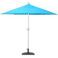 Sonnenschirm halbrund Balkonschirm UV50+ 300cm türkis mit Ständer