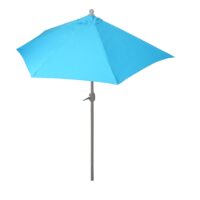 Sonnenschirm halbrund Balkonschirm UV50+ 300cm türkis ohne Ständer