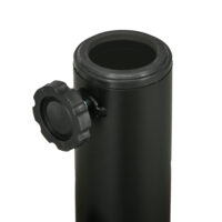 Schwarzer Sonnenschirmständer in Rattanoptik aus HDPE, 29kg.