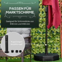 Befüllbarer Sonnenschirmständer mit stabilem Fuß, Ø60cm.