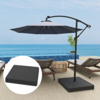 Basisgewichte für Sonnenschirmständer befüllbar wasserdicht schwarz