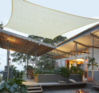 Sonnensegel 3x3m rechteckig 185g/m² HDPE creme