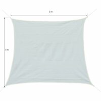 Sonnensegel 3x3m rechteckig 185g/m² HDPE creme