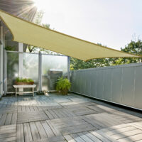 Sonnensegel 3x3m rechteckig 185g/m² HDPE sand