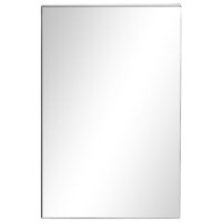 Silberner Spiegelschrank für das Bad 39x12x60cm aus Edelstahl mit 3 Ebenen