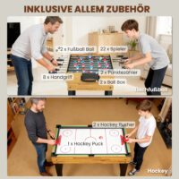 Spieletisch für Kinder multifunktional 13-in-1 mit Fussball Billard