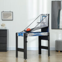 Spieletisch für Kinder 5-in-1 Billard Tischtennis Hockey Basketball