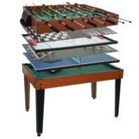 Multifunktionaler 7in1 Spieletisch mit Kicker Billard Hockey 80x123 cm