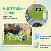 Spieltunnel für Kinder flexibel robust Krokodil 3-6 Jahre