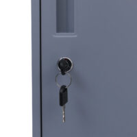 Grauer Stahl Schließfachschrank 2-türig 90x38x45 cm