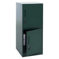 Grüner Stahl Spind mit 2 Türen 90x38x45 cm