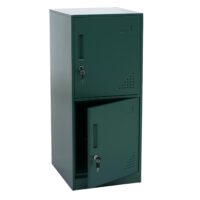 Grüner Stahl Spind mit 2 Türen 90x38x45 cm
