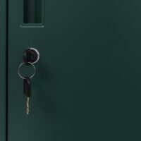 Grüner Stahl Spind mit 2 Türen 90x38x45 cm