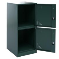Grüner Stahl Spind mit 2 Türen 90x38x45 cm