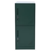 Grüner Stahl Spind mit 2 Türen 90x38x45 cm