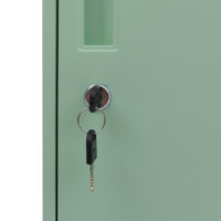 Mintgrüner Stahl Spind mit 2 Türen 90x38x45 cm