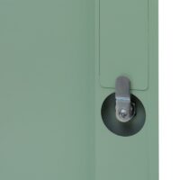 Mintgrüner Stahl Spind mit 2 Türen 90x38x45 cm