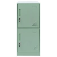 Mintgrüner Stahl Spind mit 2 Türen 90x38x45 cm