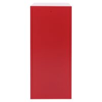 Roter Stahl Spind mit 2 Türen und Schließfach 90x38x45 cm