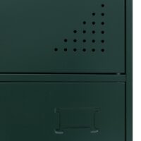 Grüner Spind Schließfach 3-türig aus Stahl 90x38x45 cm