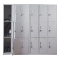 Schliessfach Spind Danville 18 Fächer Wertfachschrank Spind grau