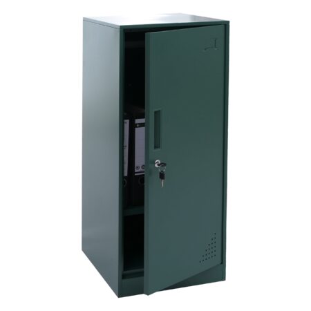 Grüner Stahl Spind mit Kleiderstange und Tür 90x38x45 cm