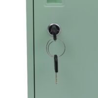 Mintgrüner Stahl Spind mit Kleiderstange 90x38x45 cm