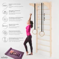 Länge der Ringe einer Sprossenwand.