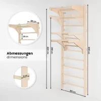 Masse einer Sprossenwand.