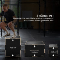 Sprungbox Plyo Box robust für Fitness bis 120kg schwarz