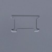 Grauer Stahlschrank mit Kleiderstange und Schließfach 90x38x45 cm