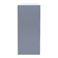 Grauer Stahlschrank mit Kleiderstange und Schließfach 90x38x45 cm