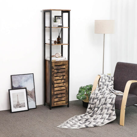 Standregal Bücherregal Industriell Holz Braun